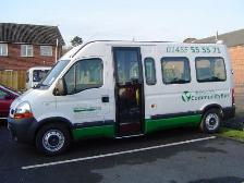 Photograph: Renault Traffic Master in the livery of Lutterworth Community Transport.